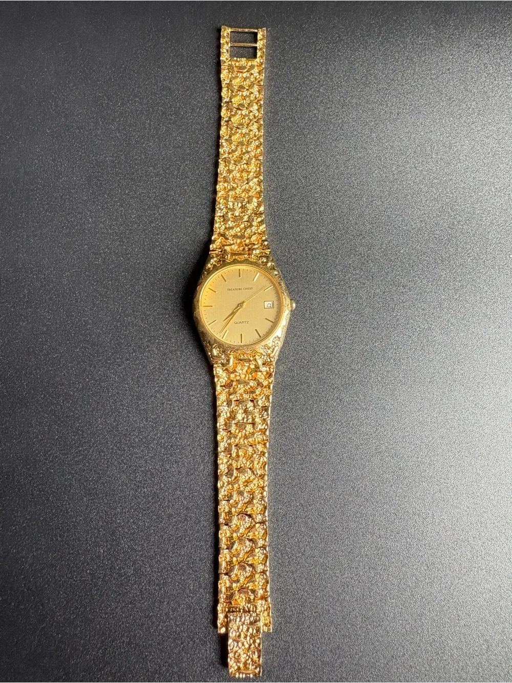 Gold-Tone Unisex Quartz Watch